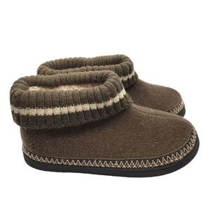 Everfoams Womens Size 11 Bootie‎ House Shoes Memory Foam Faux Wool Lined Slip On